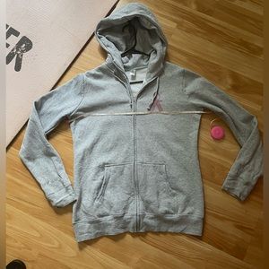Awesome Pink Ribbon Survivor Zip Up Sweat Jacket - Sz XL